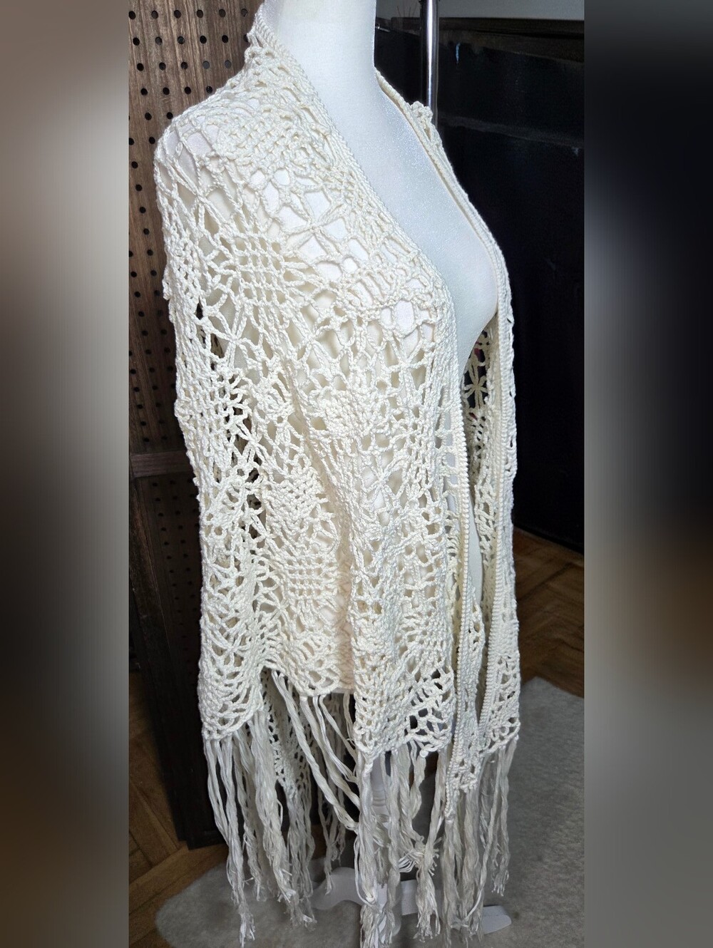 NEW Ralph Lauren's bohemian crochet fringe vests and shawls.
